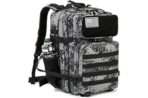 QT&QY 25L/35L/45L Military Tactical Backpack For Men Molle Daypack 3 Day Bug Out Bag Hiking Rucksack With Bottle Holder
