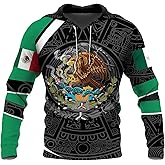 FAYBA Mexican Hoodies Aztec Mexico Mexican Hoodies 3D Print Casual Hooded Pullover