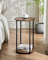 KJGKK Round Side Table, Small End Table with