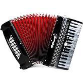 Accordion 34 Key 60 Bass Piano Beginners Teachers Students (black) | Rich Tone;Ergonomic Layout;Lambskin Bellows;All-Level Friendly;Portable Design
