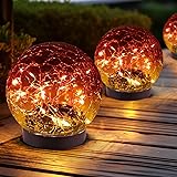 JKIMK Solar Globe Lights Outdoor Waterproof-Solar