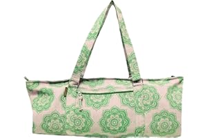 YOGALATEST Yoga Kit Bag for Men & Women Cotton & Jute Fabric With Mandala Print Carrier Bag Large Pocket (29x8x12)