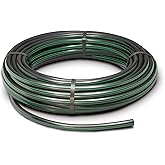 Rain Bird T63-100 Drip Irrigation 1/2" (0.634" OD) Blank Distribution Tubing, 100' Roll, Black
