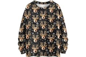 XIAXOGOOL Ugly Christmas Sweaters for Women 2025 Plus Size Funny Cute Holiday Shirts Long Sleeve Crewneck Knit Sweatshirt