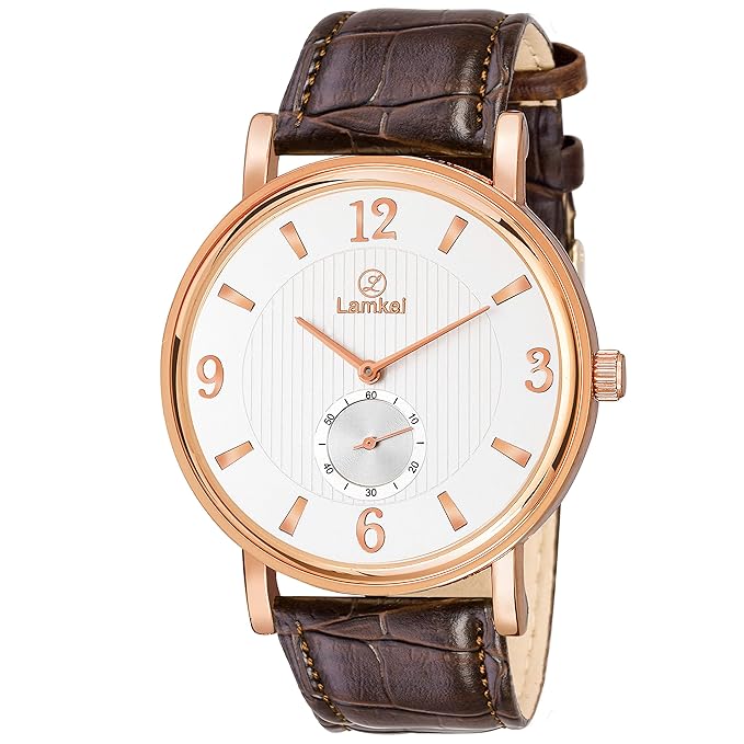 Imported Working Chronograph White Dial Brown Leather Strap Unisex Watch � LMK-0142