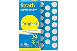 BIO-STRATH Strath Nutritional Yeast Tablets - Vegetarian, Lactose Free, Artificial Additive Free - Digestive Support, Nutrient Absorption - Unflavored Daily Supplement - Prebiotic and Postbiotic