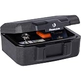 SentrySafe Fireproof Money Safe with Key Lock, Black Lock Box with Portable Carrying Handle for Travel, Exterior: 14.3 in. W x 11.2 in. D x 6.1 in H, 1200