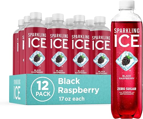 Sparkling Ice frambuesa negra, agua con gas con antioxidantes, cero — Agua y aguas con gas