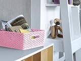 CURVER My Style Rattan Effect Set of 3 Storage Baskets 13 L Pink view 3
