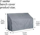 VonHaus Waterproof Garden Bench Cover 2 Seater 420D Oxford 89x134x70cm view 7