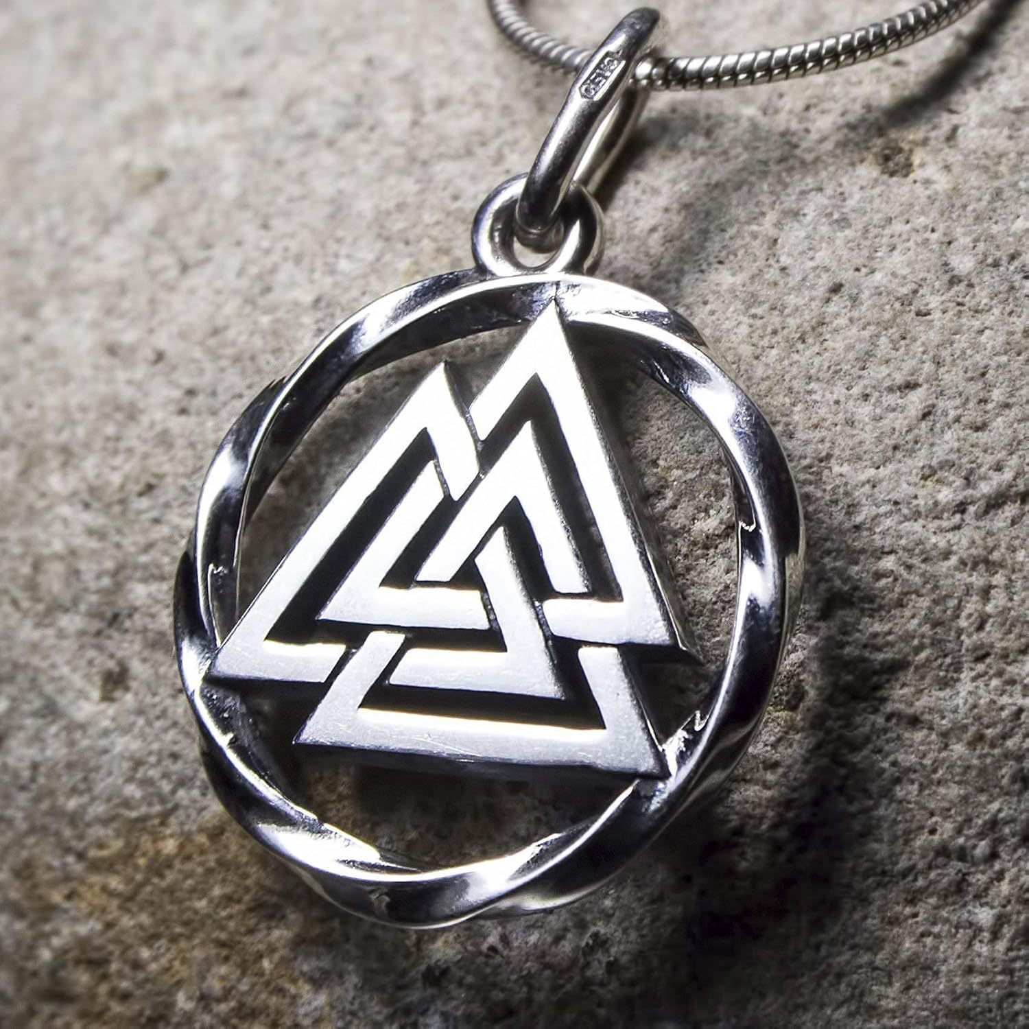 Amazon Com Valknut Viking Odin Knot 925 Sterling Silver Pendant Necklace For Men Women Celtic Nordic Pagan Jewelry Norse Mythology Warrior Symbol Amulet Talisman Handmade Handmade
