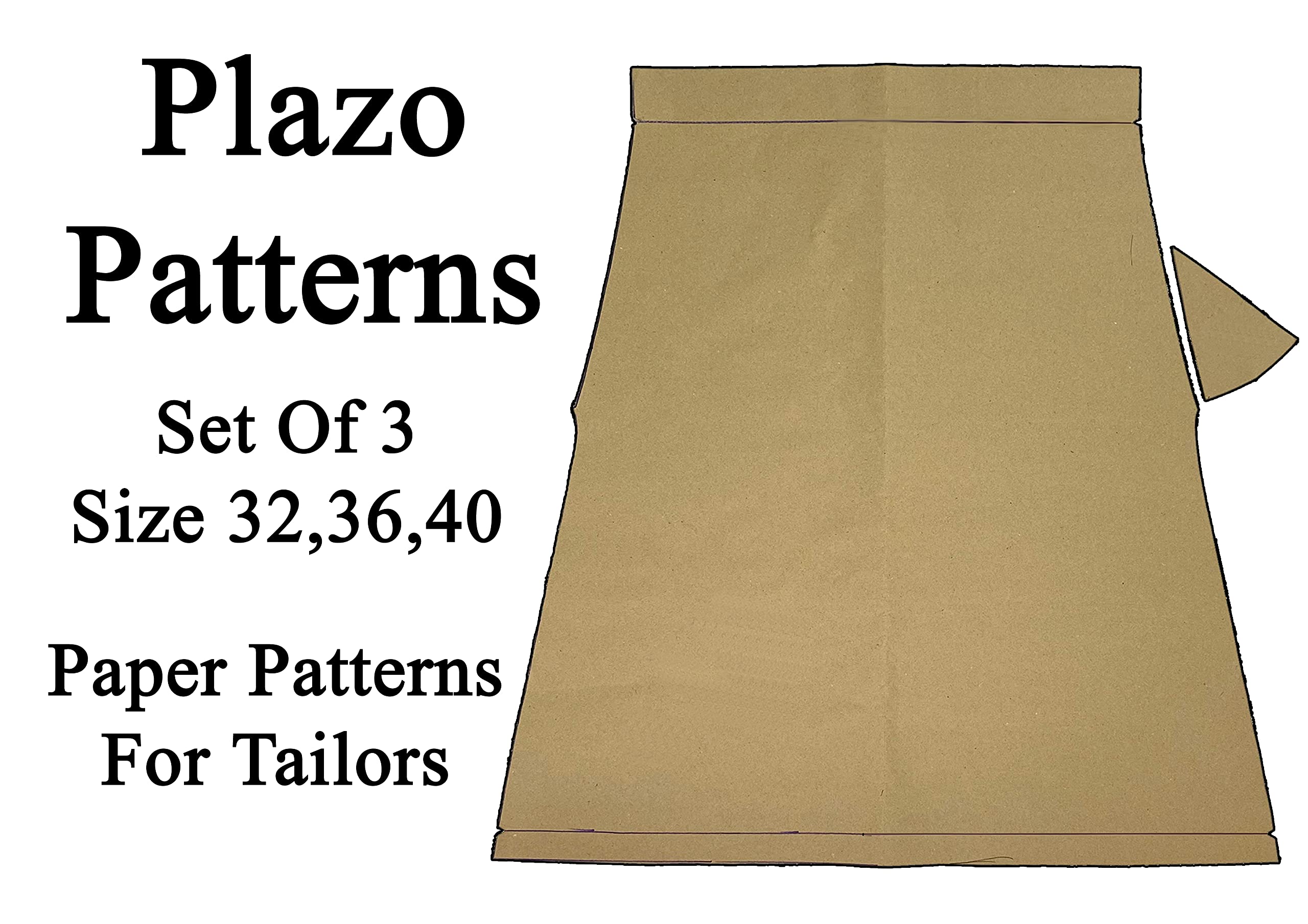 Plazo Pant Paper Cutting Patterns Set