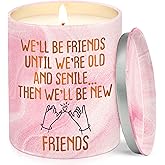 ARVEXO Galentines Day Gifts for Friends - Vanilla Lavender Pink Candles 10 oz - Best Friend Birthday Gifts for Women Friendship Female Her, Long Distance Galentines Gift for Woman BFF Bestie