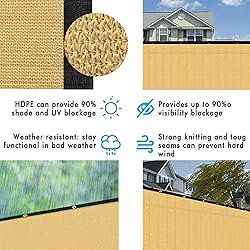 UPGRADE Privacy Fence Screen 5'x41' Sand Outdoor