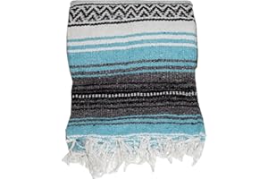 Canyon Creek Authentic Mexican Yoga Falsa Blanket (Turquoise)