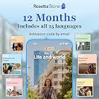 Rosetta Stone Sapphire Learning Software, ALL 25 Languages Included, 12 Month Subscription, Compatible with PC, Mac, iOS, Android, Online Code, Learn to Speak Spanish, French, English, Japanese, German, Italian and More