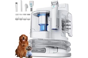 kanpets Dog Vacuum for Shedding with Max 3.4L Dust Bin, Hyper-Power but Super Quiet, 4 Professional Grooming Tools, Gift for Cat Pets Hair