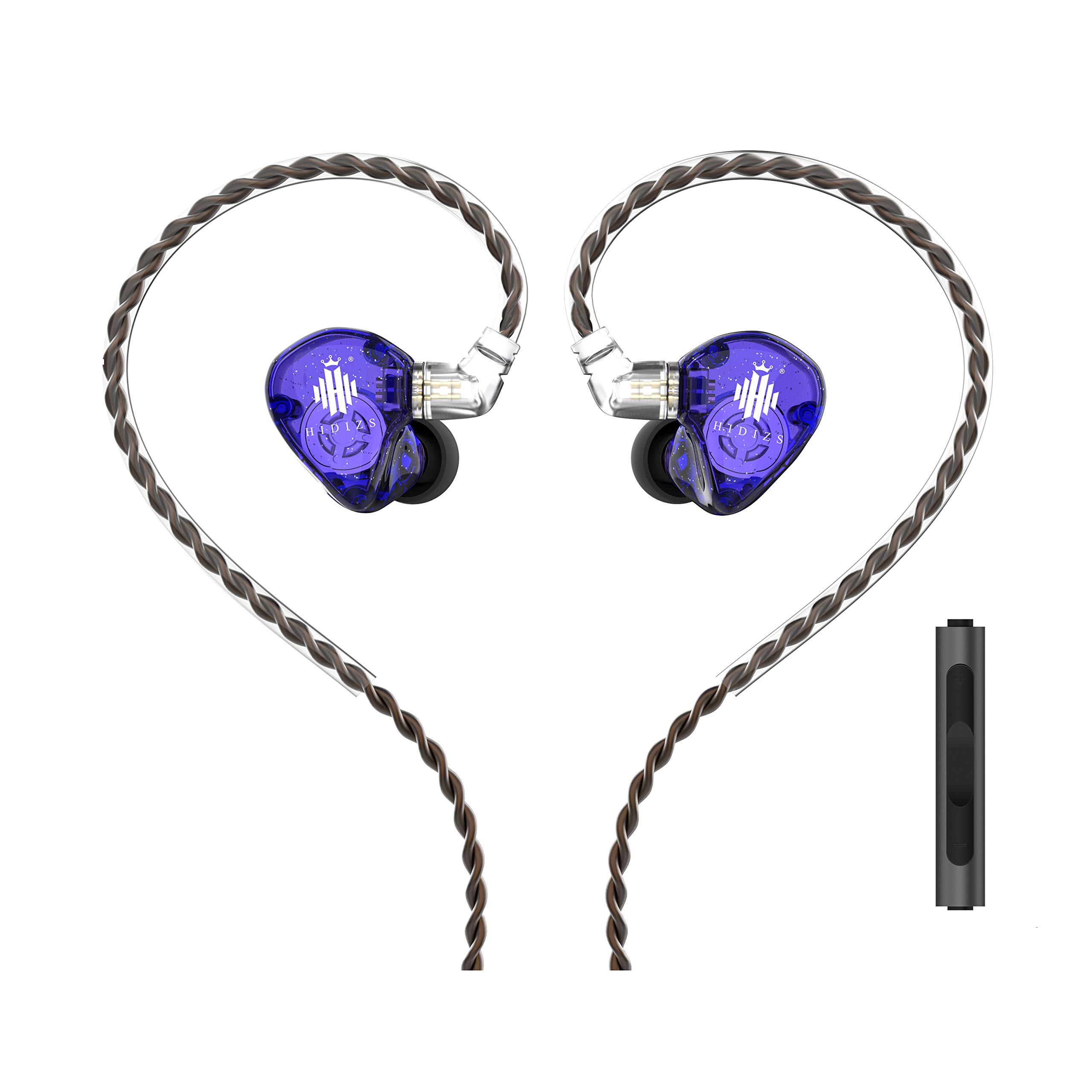 HIDIZS MS1-Rainbow In-Ear Monitors Headphones, Hi Res Wired Earphones, Polymer Diaphragm Hi-Fi IEM Earphones with Detachable Cable 2pin 0.78mm for Android Smartphones and Audio Players (Purple)