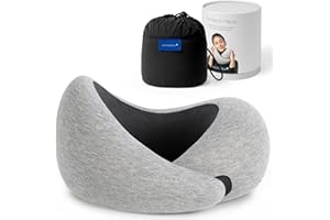 Ostrichpillow Go Neck Pillow, Travel Pillows for Airplanes, Premium Memory Foam Travel Pillow, 360º Ergonomic Design, Asymmet