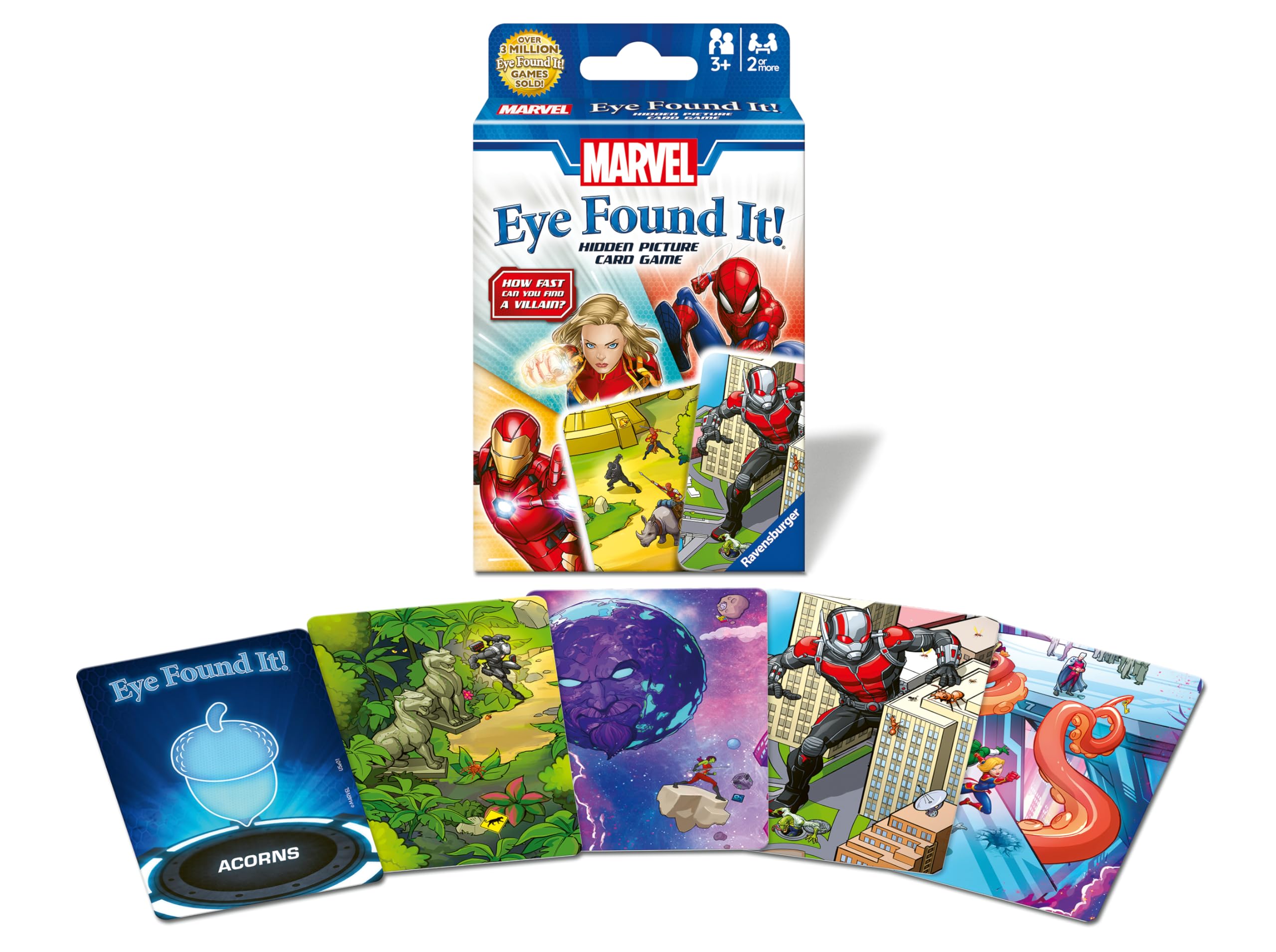 Ravensburger Marvel Gifts and Toys - Eye Found it Card Game for Kids Age 3 Years Up