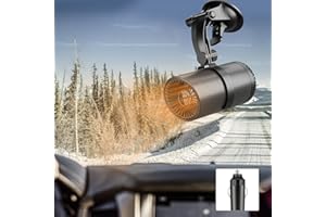 ZEZZO Car Heater Portable Defroster，12V 150W High-Power Automobile Windshield Defroster, 2-in-1 Heating Fan/Cooling Fan with Suction Cup Mount