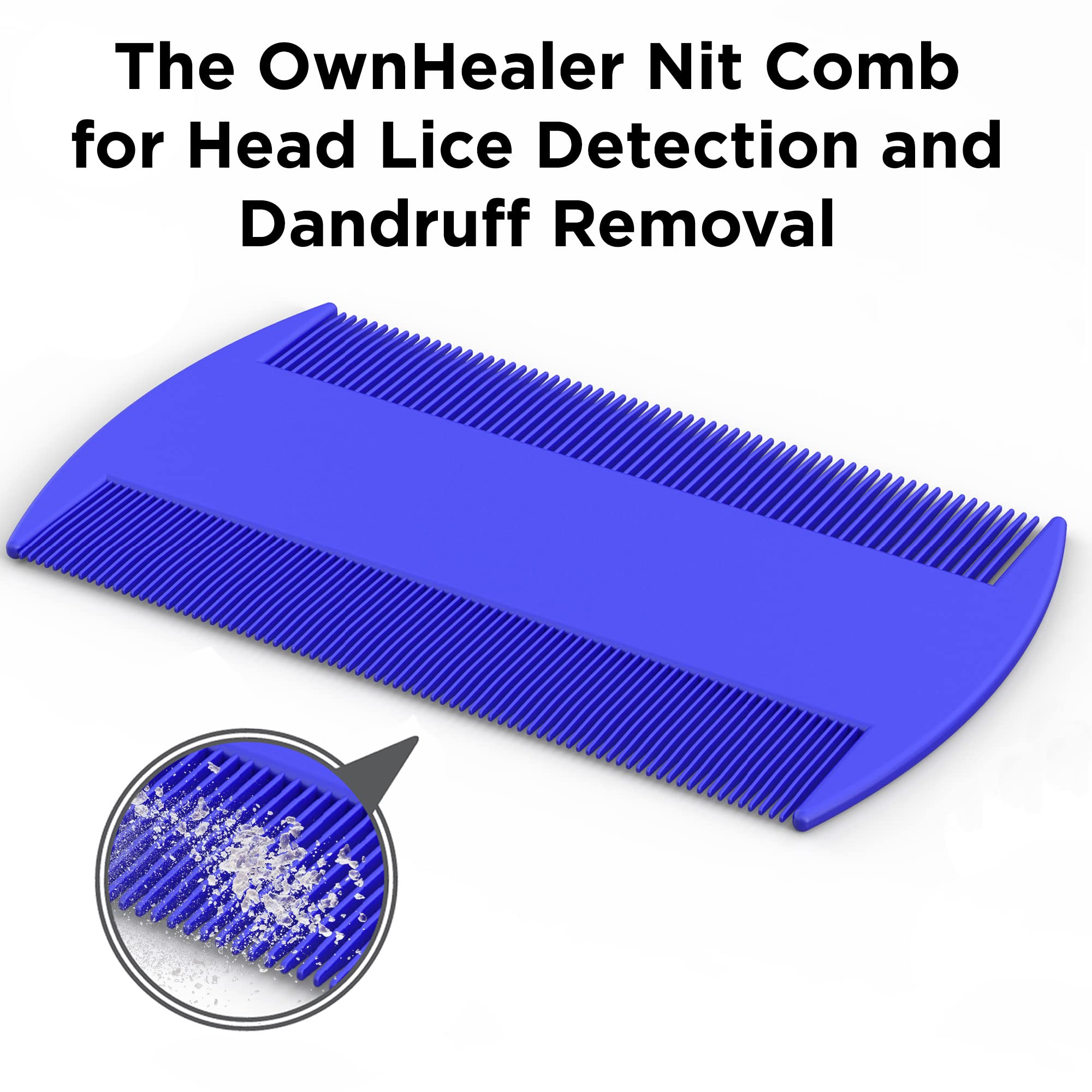 OWNHEALER Professional Lice Comb Kit - for Lice, Nits, and Dandruff Removal. Quick Results for Head Lice Treatment - Suitable for All Hair Types. Peine para piojos y liendres.