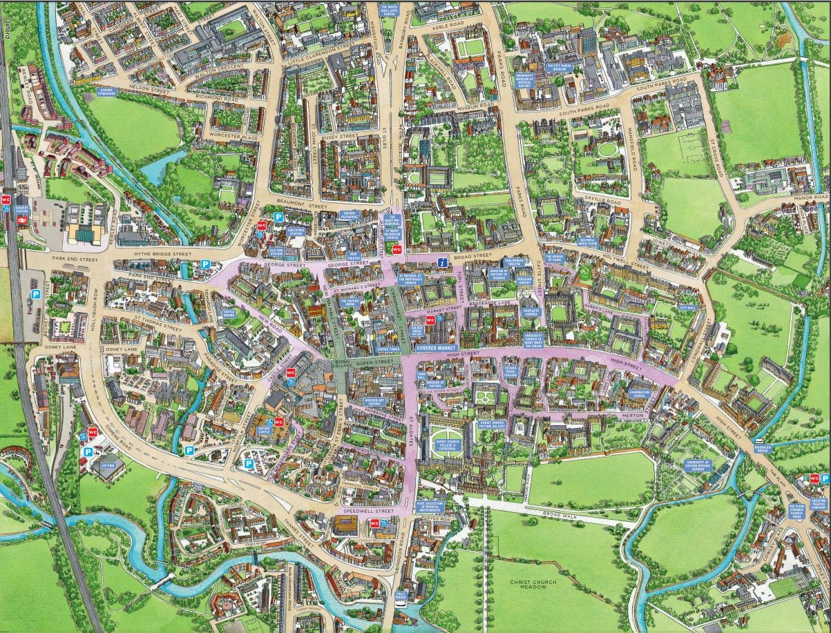 HPY Cityscapes Street Map Of Oxford 400 Piece Jigsaw Puzzle 470mm x 320mm (hpc)