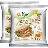 Vejje Meat-Free Mixes - CHICKEN-FREE MIX (2-Pack)(Two 8oz Bags, Each Bag Makes 1.25 lbs for 2.5 lbs Total) Vegan Meat Substit