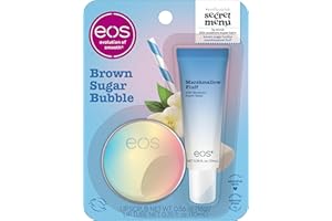 eos Flavor Lab Secret Menu Gift Set - Brown Sugar Boba Lip Scrub Exfoliator & 24H Moisture Super Balm, Limited-Edition Lip Treatment, Nourishing, 2-Pack