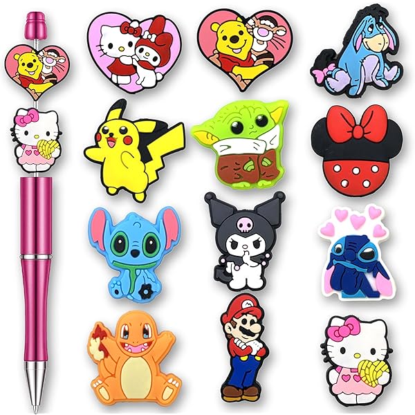 Sea Witch Ursula Silicone Focal Beads - 12 Pack Mermaid Villain Charms For Bracelets & Keychains