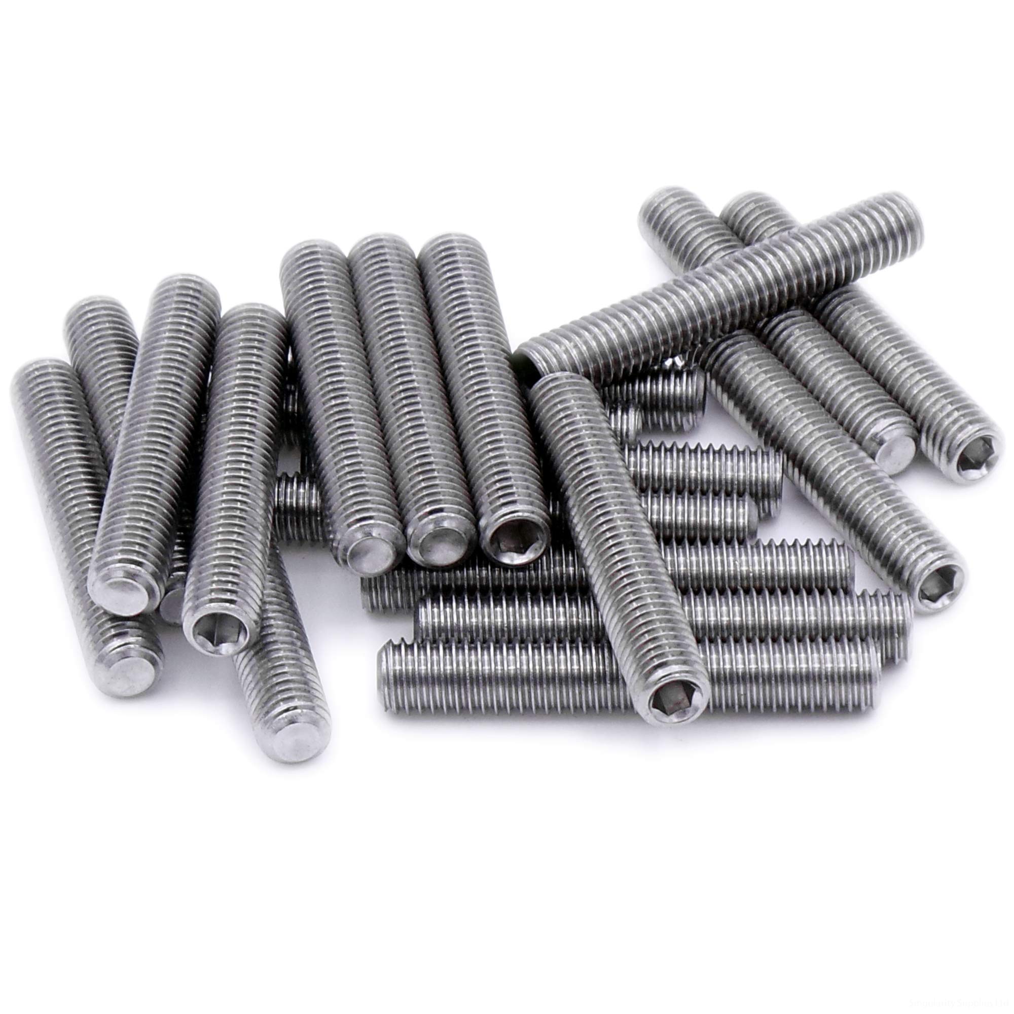 M5 (5mm x 16mm) Hex Socket Grub Screw (Cup Point) - Stainless Steel (A2) (Pack of 20)