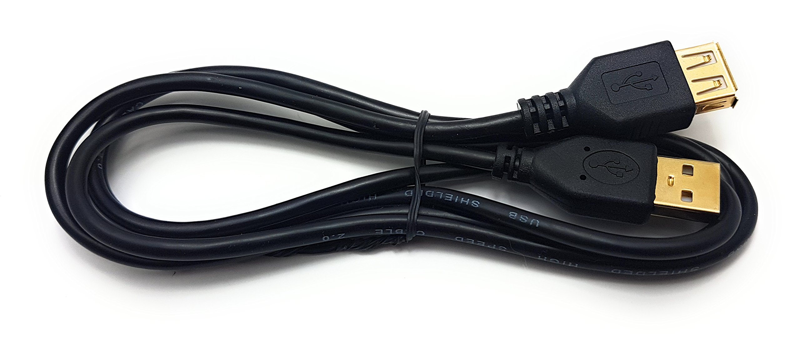 MainCore 1.2m Long Gold Plated USB 2.0 Male to Female Extension Cable Lead (Available in 0.15m, 0.25m, 0.30m, 0.50m, 1m, 1.2m, 1.8m, 2m, 3m, 5m) (1.2m)