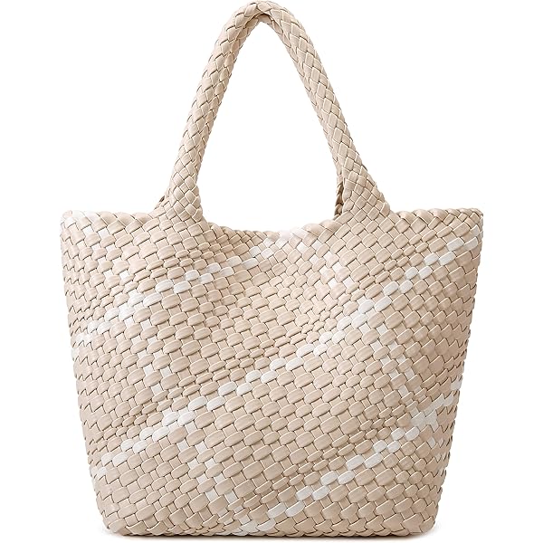 Amazon.com: ZOSIVEB Woven Bag for Women Vegan Leather Tote Bag
