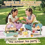 Airlab Wooden Tea Set for Toddlers Daisy Design Beach Safe Beech Wood view 5
