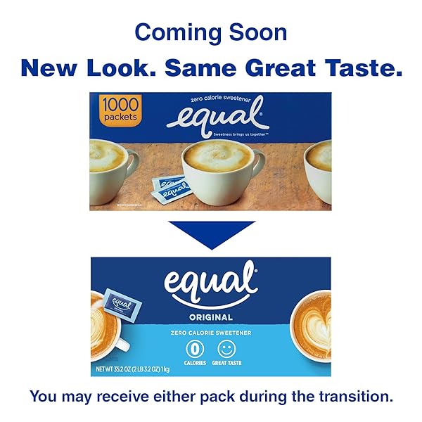 EQUAL 0 CALORIE SWEETENER, SUGAR SUBSTITUTE, ZERO CALORIE SUGAR ALTERNATIVE SWEETENER PACKETS, SUGAR ALTERNATIVE, 500 COUNT