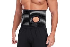 PAZ WEAN Adjustable Ostomy Belt for Men Women, Stoma Support Belt Covers with Hole/Opening for Ostomy Colostomy Ileostomy Urostomy Bag, Abdominal Ostomy Hernia Binder Supplies After Surgery