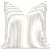 Hofdeco Premium Fall Coastal Patio Indoor Outdoor Pillow Cover Only, 20"x20" Water Repellent for Backyard, Couch, Neutral Tan