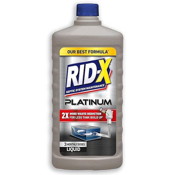 RID-X PLATINUM SEPTIC SYSTEM TREATMENT, 3 MONTH SUPPLY OF LIQUID, 24 FL OZ