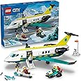 LEGO City Emergency Air Ambulance Airplane Building Toy for Kids - Pretend Play Rescue Airplane Model for Boys & Girls, Ages