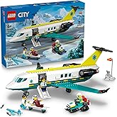 LEGO City Emergency Air Ambulance Airplane Building Toy for Kids - Pretend Play Rescue Airplane Model for Boys & Girls, Ages 