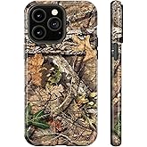 for iPhone 15 Pro Max Case,Camo Leaf Design (Camo),Dual Layer Soft TPU Hard PC Bumper