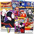 Marvel Spiderman Across The Spiderverse Coloring Book Set - 3 Pc Bundle with Spiderverse Coloring and Activity Books, Play Pack, More | Spiderman Spider Verse Coloring Book