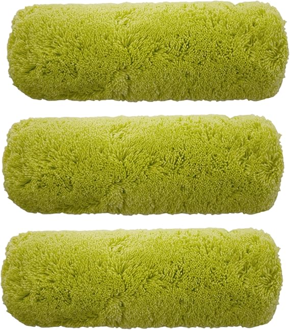 3 x Professional Masonry Padded Paint Rollers 10" Woven Long Pile