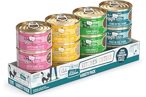 Weruva Cats in The Kitchen, Kitchen Cuties Variety Pack, Wet Cat Food, 3.2oz Can (Pack of 12)