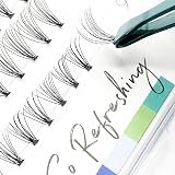 EyeEnvy Express Lash Extensions Faux Mink Individual Clusters - 15mm D Curl view 2