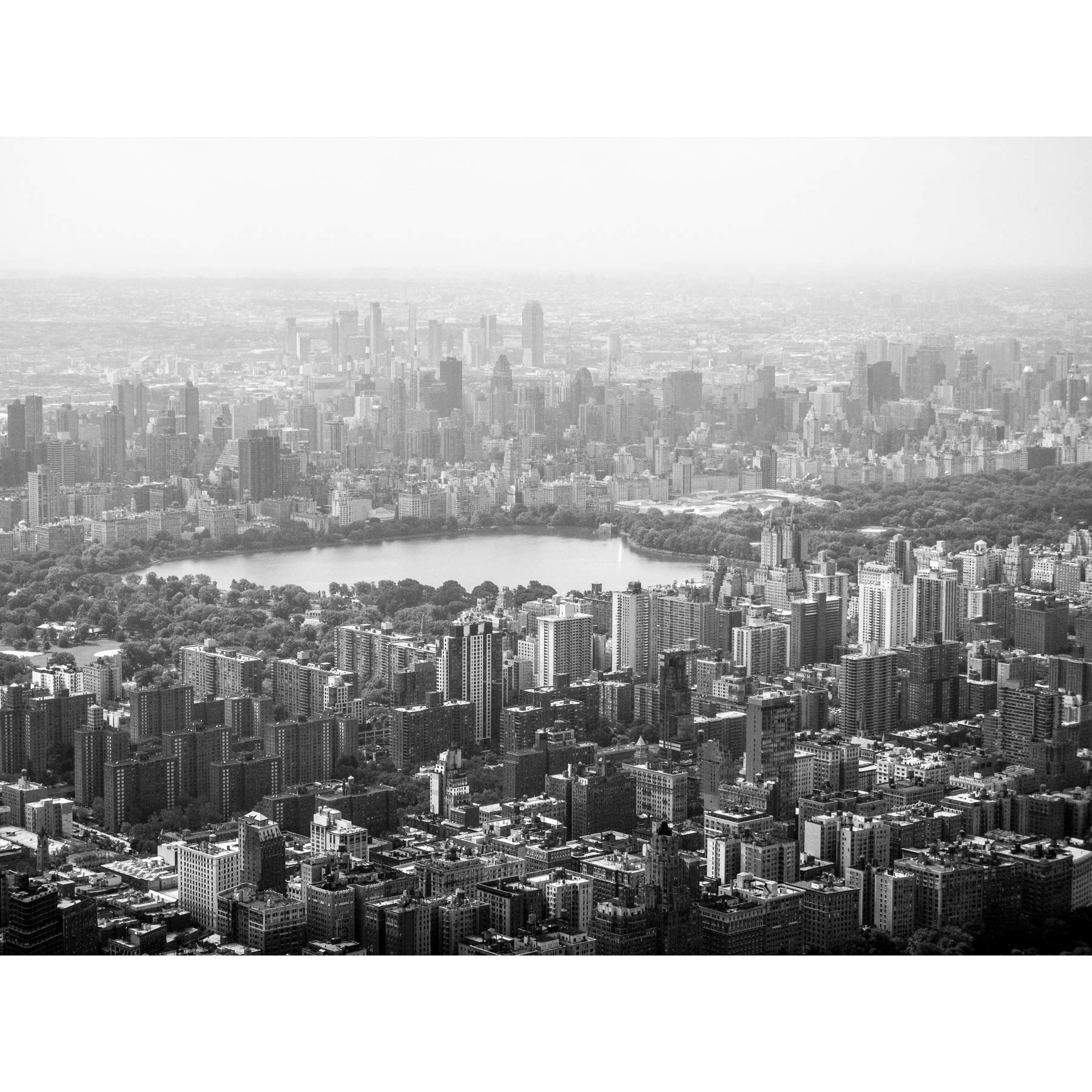 Artery8 Warby New York City Central Park From Air Photo Premium Wall Art Canvas Print 18X24 Inch