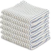 Eselect World's Best Kitchen Dish Cloths - Set of 12 Blue Dishcloths for Washing Dishes - Absorbent Poly Cotton Waffle Weave Dish Rags, Made in USA