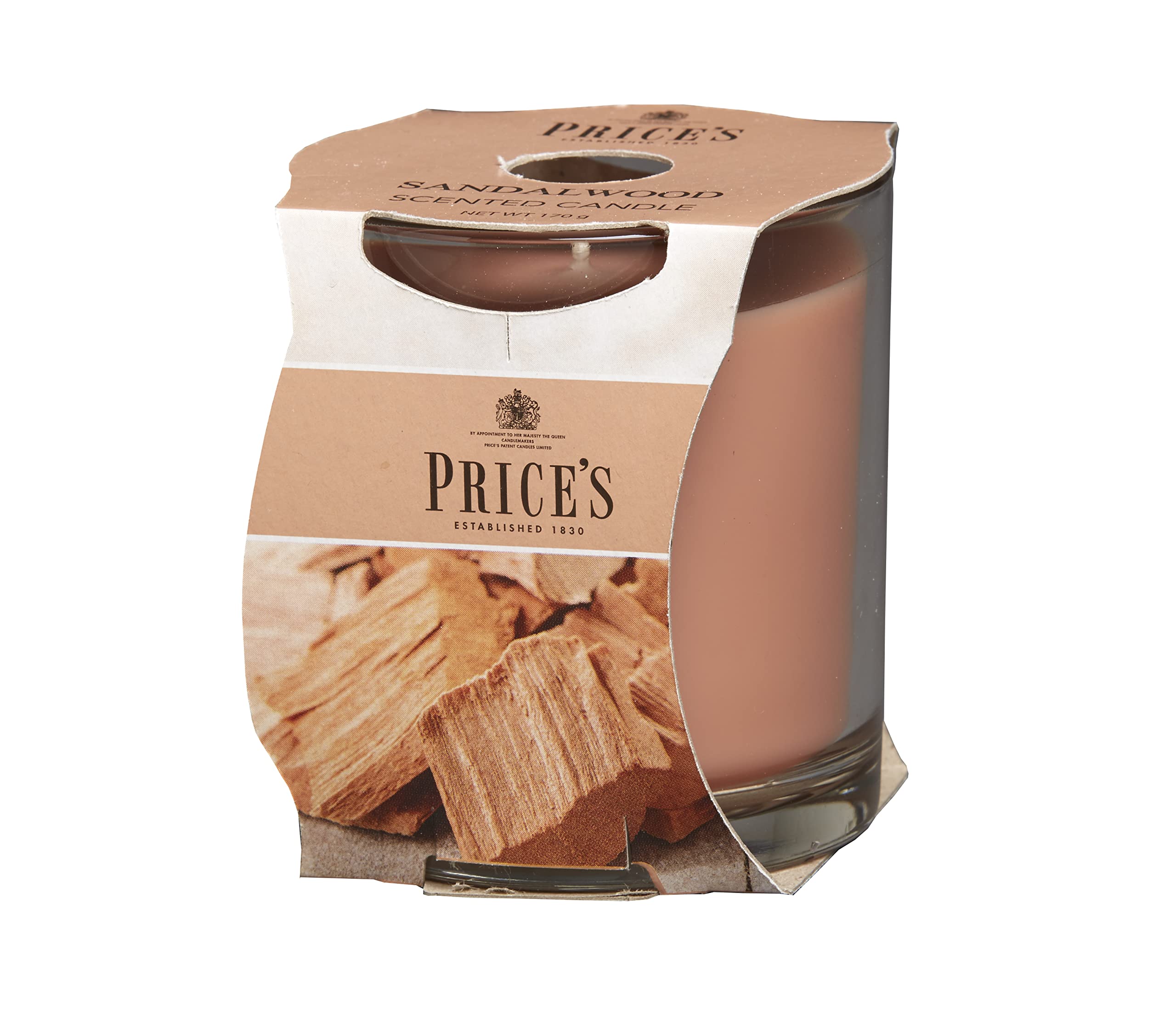 Price's - Sandalwood Jar Candle - Classic, Woody, Quality Fragrance - Long Lasting Scent - Up to 45 Hour Burn Time