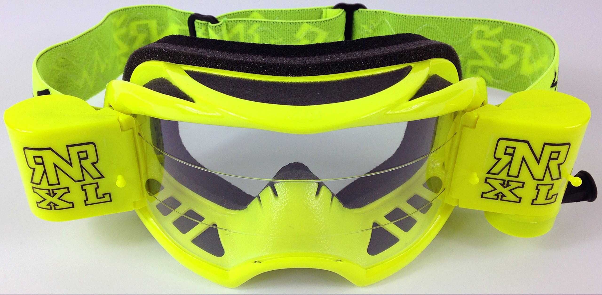 RIP N ROLL RNR COLOSSUS XL ROLL-OFF MOTOCROSS MX GOGGLES NEON