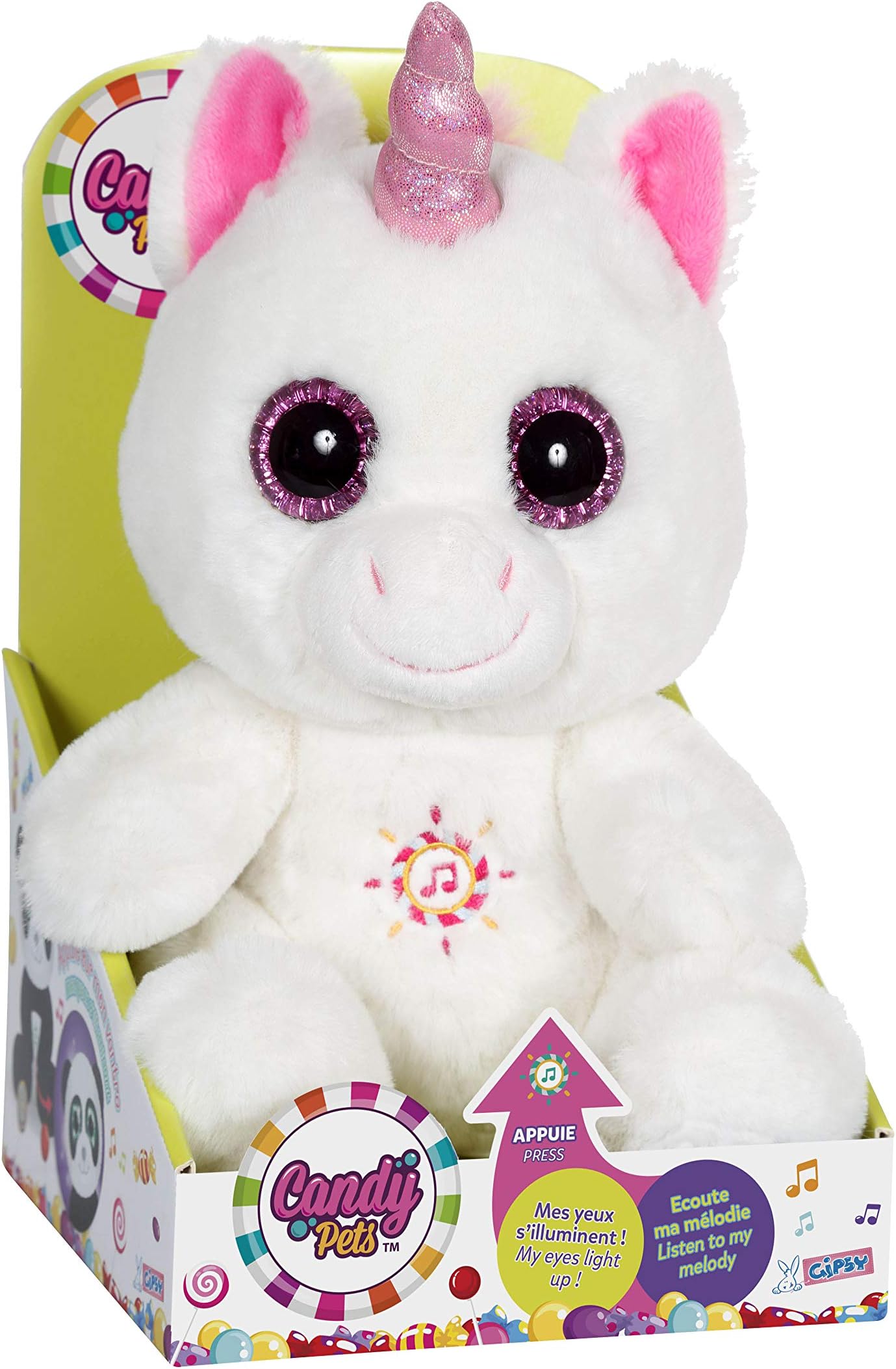 Gipsy 70849 Licorne Soft Toy, White, 24 cm